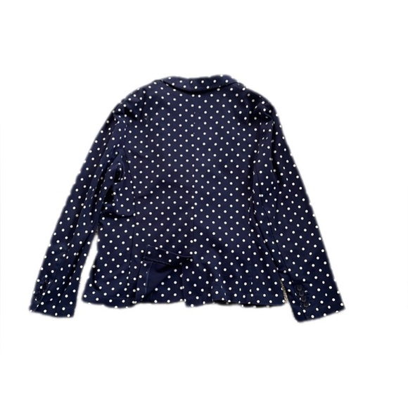 Talbots Navy White Polka Dot Blazer Jacket Women’s XL - Picture 2 of 10